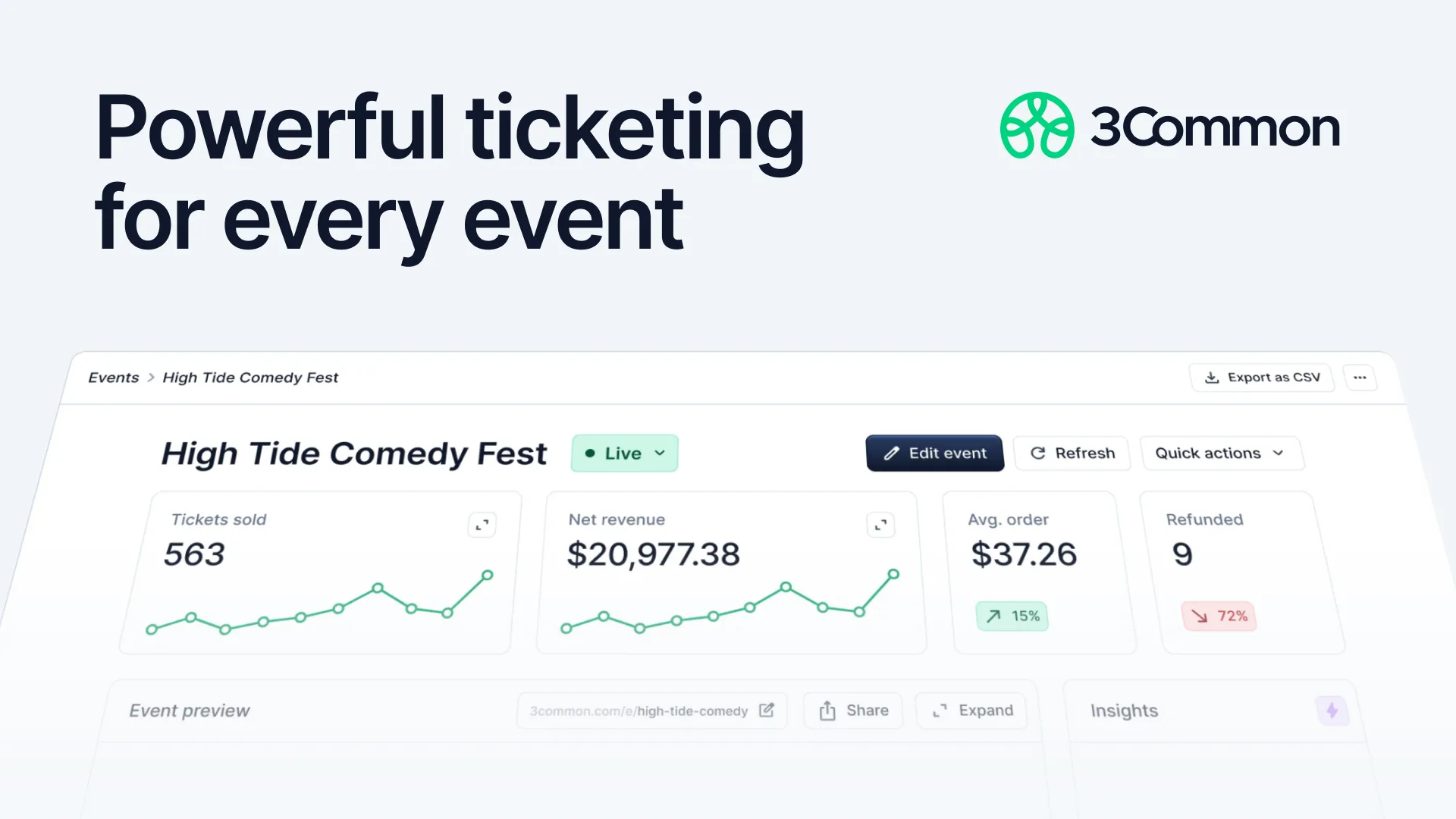 Ticketing Platform — 3Common